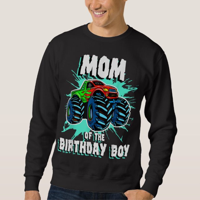Sweatshirt Maman of the Birthday Boy Monster Truck Birthday P (Devant)