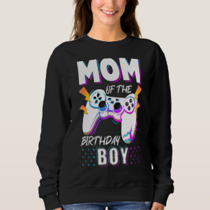 Sweatshirt Maman Of The Birthday Boy Video Game Controller Bi