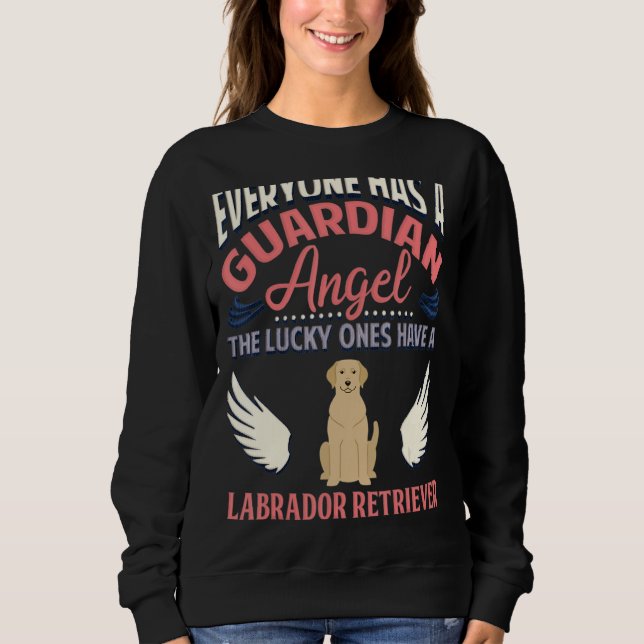 Sweatshirt Maman Papa Labrador Retriever Angel (Devant)