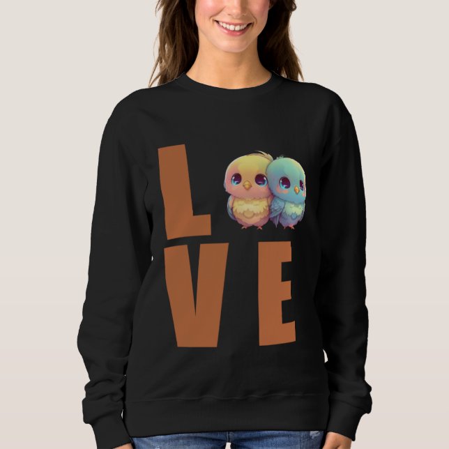 Sweatshirt Maman Perruche Amour Perruche Oiseau  1 (Devant)