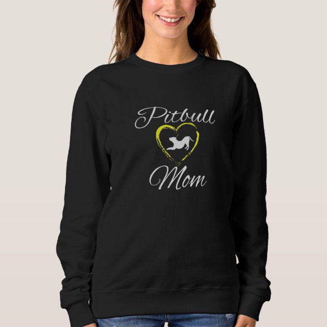 Sweatshirt Maman Pitbull Pitbull Chienne Maman de Pit Bull J' (Devant)