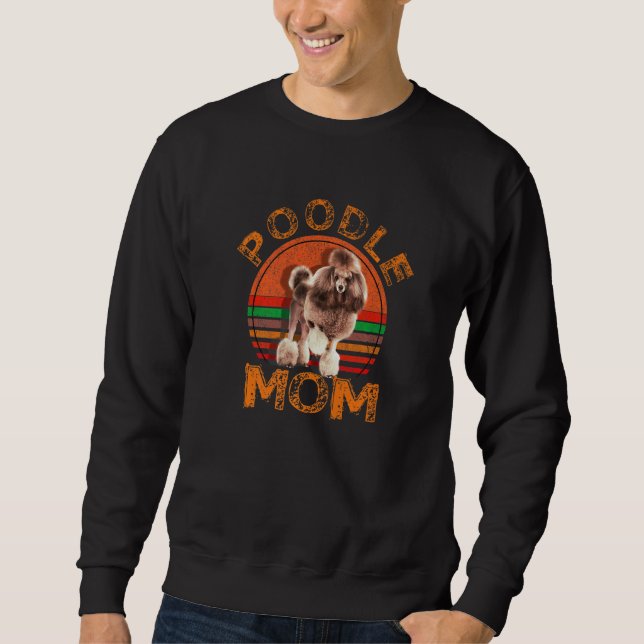 Sweatshirt Maman Poodle Rétro Mère Chien Poodle Maman (Devant)