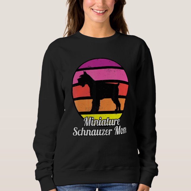 Sweatshirt Maman Schnauzer miniature I Mini Schnauzer rétro (Devant)