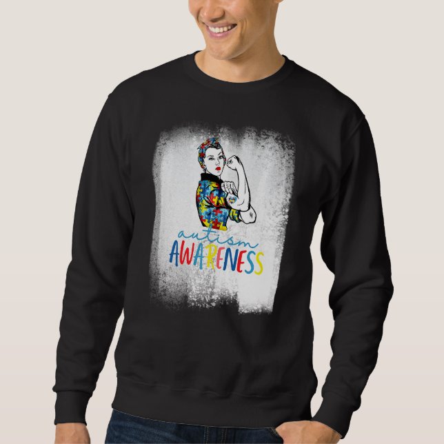 Sweatshirt Maman Sensibilisation sur l'autisme non cassable (Devant)