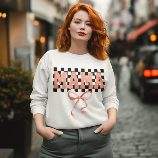 Sweatshirt Maman, sweatshirt rose maman coquette à (trendy mom sweatshirt, pink mama sweatshirt, mom thanksgiving shirt, mom fall essentials, Autumn)