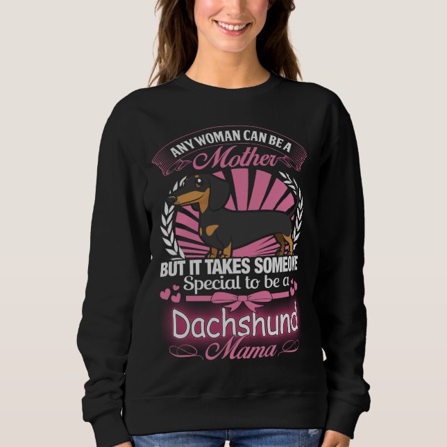Sweatshirt Maman Tee de teckel (Devant)