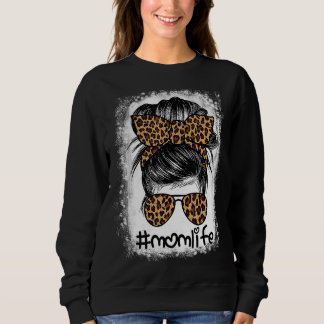 Sweatshirt Maman Vie Bleached Maman Vie Leopard Messy Bun 1