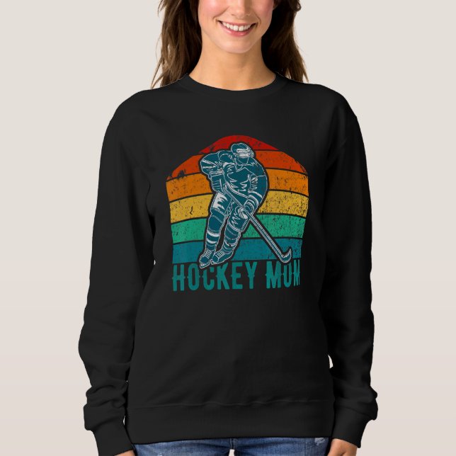 Sweatshirt Maman vintage Retro Hockey (Devant)