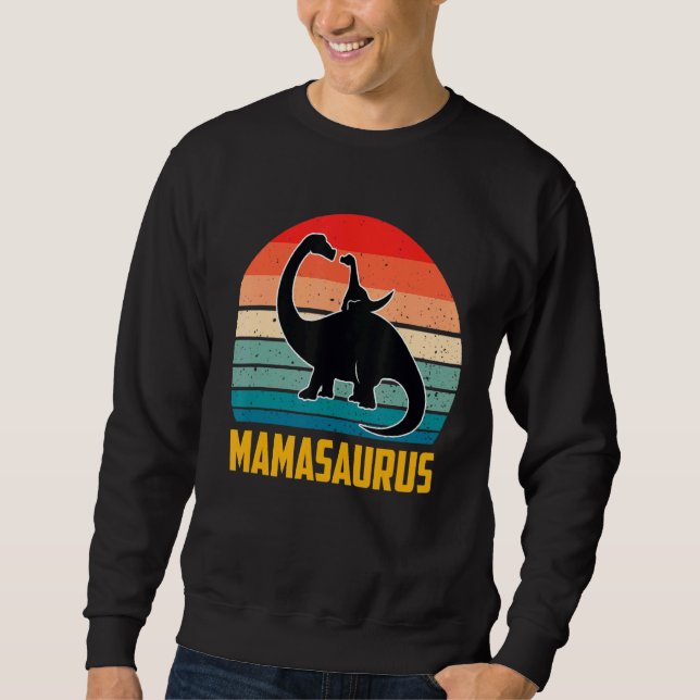 Sweatshirt Mamasaurus Dinosaur Rex Fête des Mères Maman M (Devant)