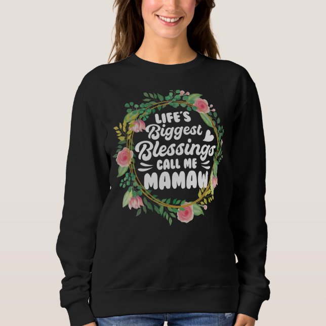 Sweatshirt Mamaw Cute Grand-mère (Devant)