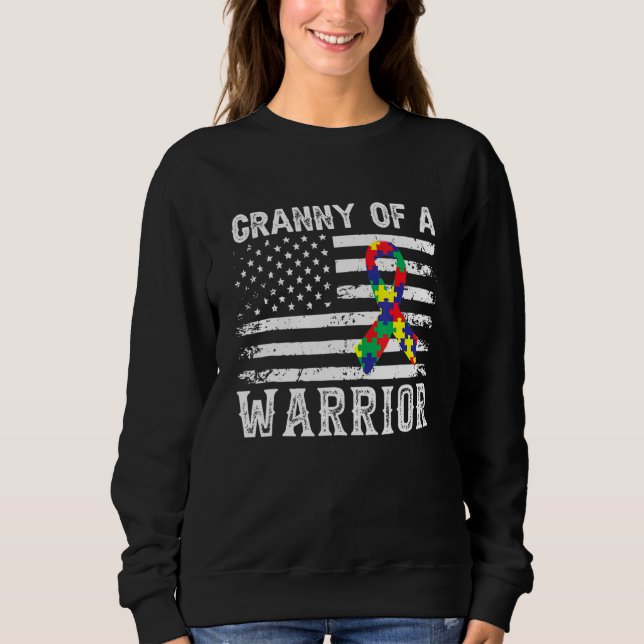 Sweatshirt Mamie D'Une Sensibilisation sur l'autisme De Guerr (Devant)