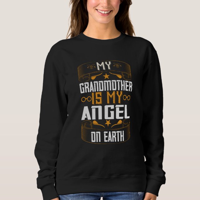 Sweatshirt Mamie - Est mon ange sur terre (Devant)