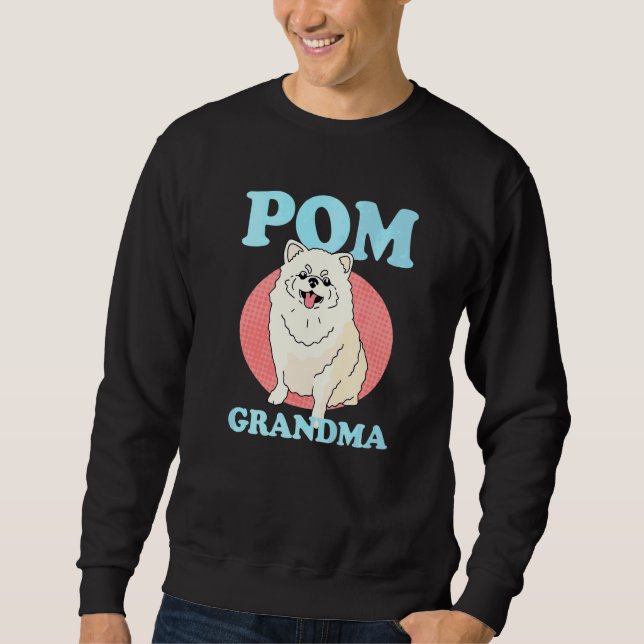 Sweatshirt Mamie Pom propriétaire de chien Pomeranian (Devant)