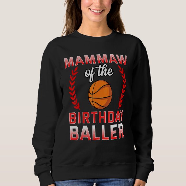 Sweatshirt Mammaw De L'Anniversaire De Basketball Anniversair (Devant)