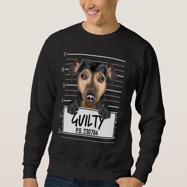 Sweatshirt Manchester Terrier Mugshot Chien coupable (Devant)