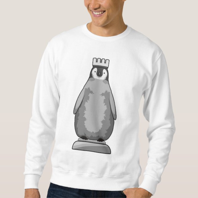 Sweatshirt Manchette pingouin comme pièce de roi (Devant)