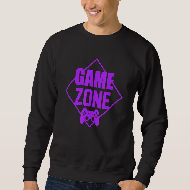 Sweatshirt Manchette Zone de jeu Violet T-Shirt de jeu vidéo  (Devant)