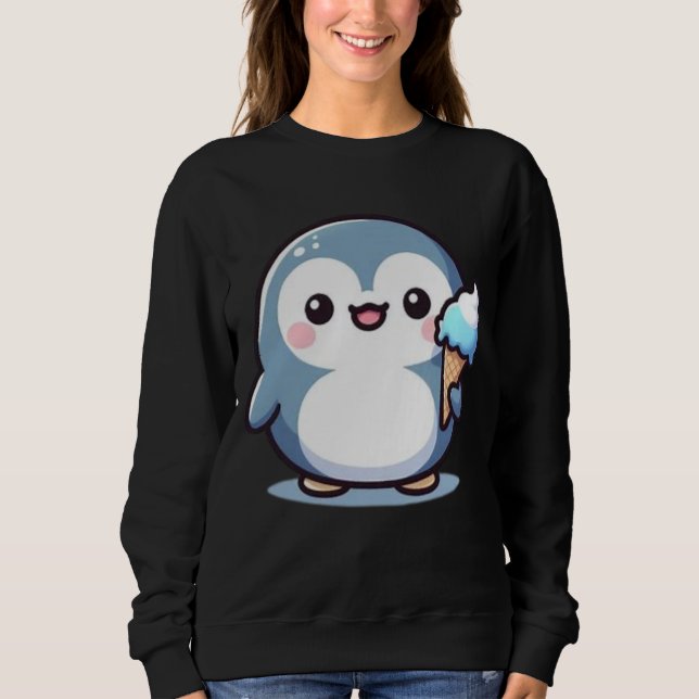 Sweatshirt Manchot Chill – Moments de fonte douce (Devant)