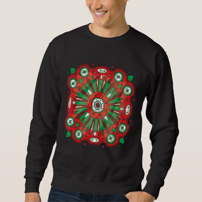 Sweatshirt Mandala Abstrait Imaginary Cymbols (Devant)