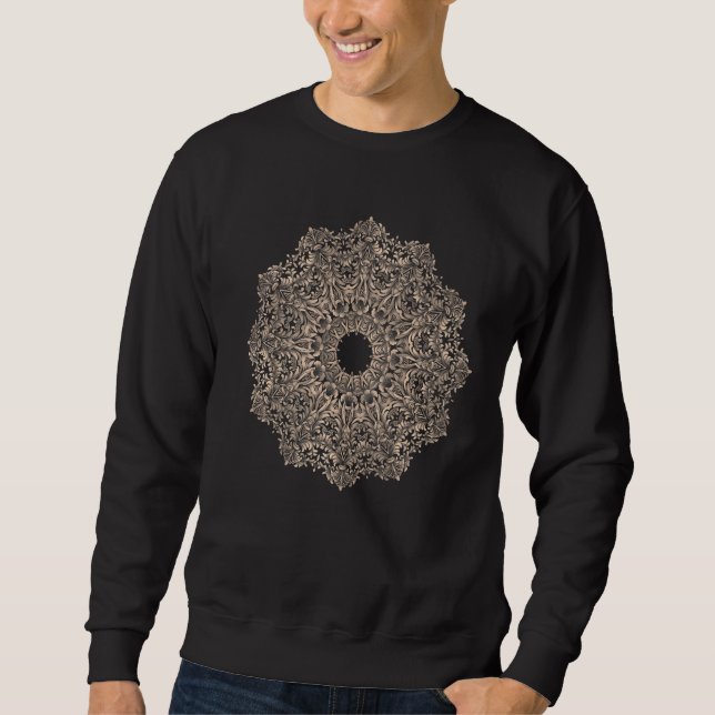 Sweatshirt Mandala Sacré Géométrie Fractale Bonne Vibe 6 (Devant)