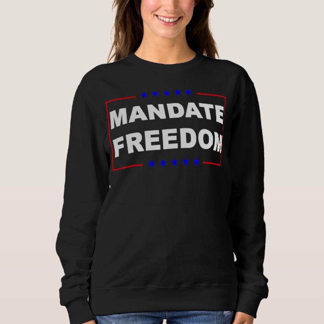 Sweatshirt Mandat Freedom American Flag Support Médicale Fr (Devant)
