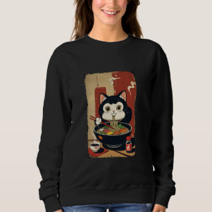 Sweatshirt Maneki Neko Lucky Ramen Soupe Chat Lucky Charme