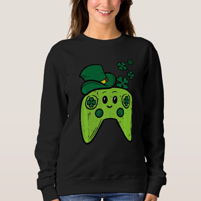 Sweatshirt Manette de jeu vidéo irlandaise Saint-Patrick Game (Devant)