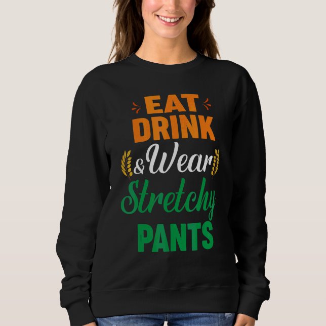 Sweatshirt Manger Boire Porter Pantalon Élastique Automne Act (Devant)