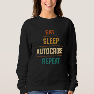 Sweatshirt Manger Dormir Autocross Répéter Course Automobile 