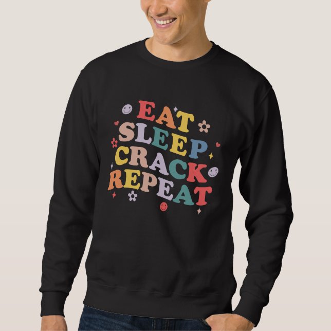 Sweatshirt Manger dormir craquer répéter Chiropraticien Chiro (Devant)