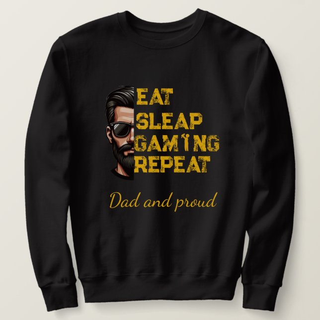 Sweatshirt Manger Dormir Jeux Répéter T-Shirt d'Art Cool pour (Design devant)