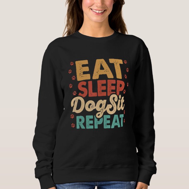 Sweatshirt Manger Dormir Répéter Animaux assis Animal Animaux (Devant)