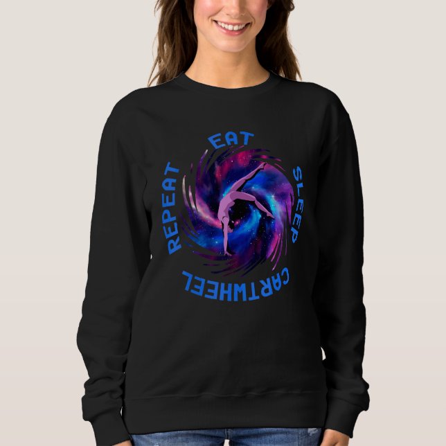 Sweatshirt Manger Dormir Roue Répéter Galaxie Voie Lactée Mai (Devant)