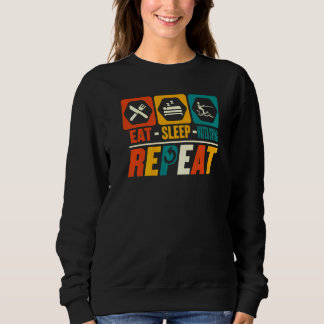 Sweatshirt Manger Dormir Ski Nautique Répéter Entraîneur de
