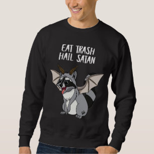 Sweatshirt Manger Trash Hail Satan Raccoon Demon Occult Penta
