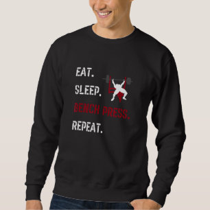 Sweatshirt Mangez Banc de sommeil Appuyez sur Répéter Fitness
