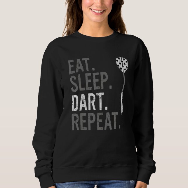 Sweatshirt Mangez Dart Dos Répétez Les fléchettes (Devant)