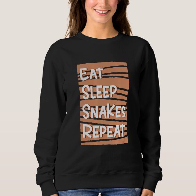 Sweatshirt Mangez des serpents de sommeil Répéter des serpent (Devant)