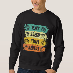 Sweatshirt Mangez du poisson de sommeil Répéter le mode de vi