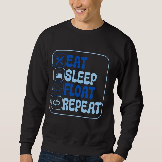 Sweatshirt Mangez Flotte de sommeil Répéter Manatees Lover Oc (Devant)