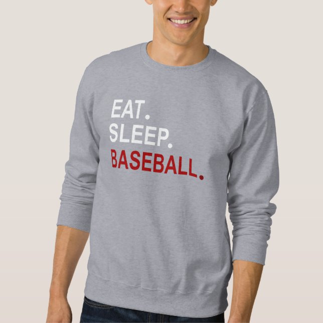 Sweatshirt Mangez le baseball du sommeil (Devant)