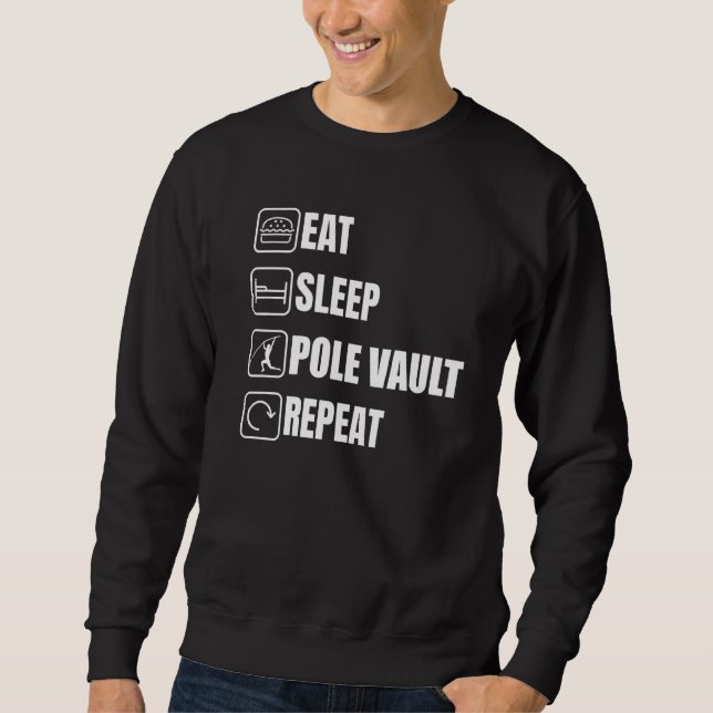 Sweatshirt Mangez le coffre de poteaux de sommeil Répéter le  (Devant)