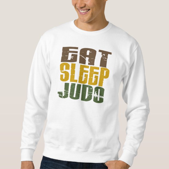 Sweatshirt Mangez le judo 1 de sommeil (Devant)
