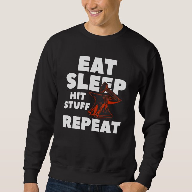 Sweatshirt Mangez Le Sommeil Atteint Stuff Répéter Pour (Devant)