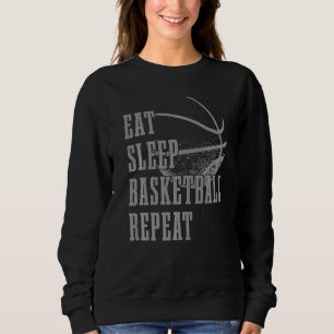 Sweatshirt Mangez le sommeil basketball Répéter le joueur de