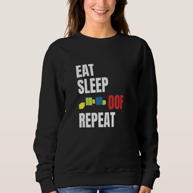 Sweatshirt Mangez le sommeil d'une idée de joueurs de mème ré (Devant)