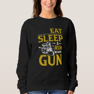Sweatshirt Mangez Le Sommeil Et Courez Avec Un Paintball D'Ar