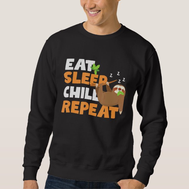 Sweatshirt Mangez le sommeil froid Répéter la fente 1 (Devant)