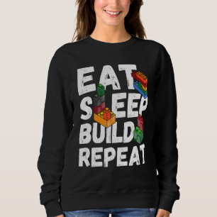 Sweatshirt Mangez le sommeil Générer Répéter les blocs de con