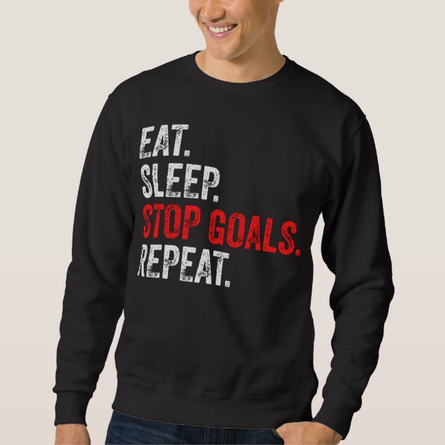 Sweatshirt Mangez les objectifs d'arrêt de sommeil Répéter -  (Devant)